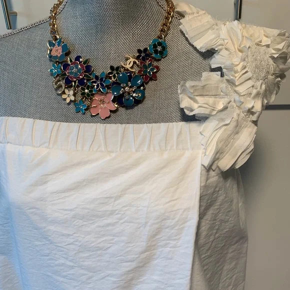 🔥🥰🔥🥰 Brunello Cucinelli one shoulder ivory gown size M - Picture 8 of 16